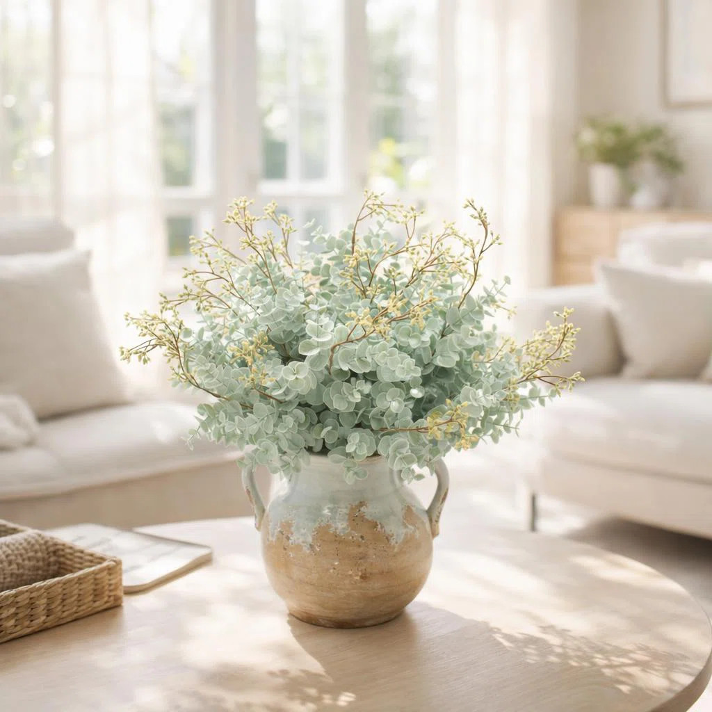 Eucalyptus Arranged in Decorative Ceramic Vase | Wayfair North America