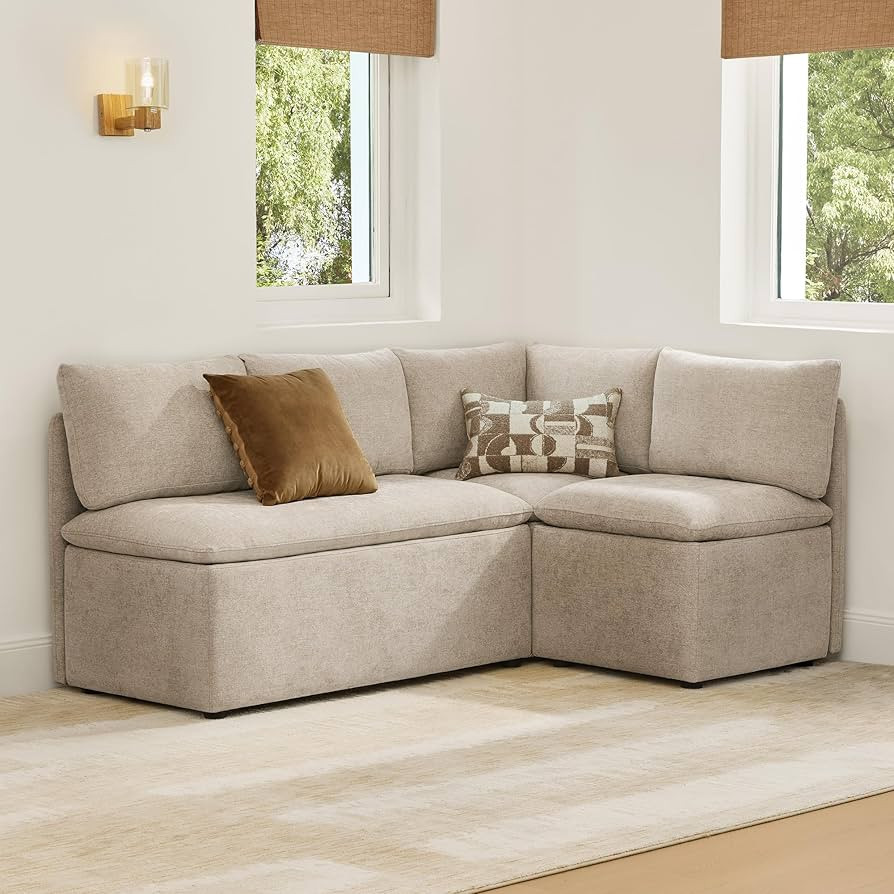 CHITA Breakfast Nook Bench with Storage, Upholstered Dining Bench with Back, Corner Kitchen & Din... | Amazon (US)