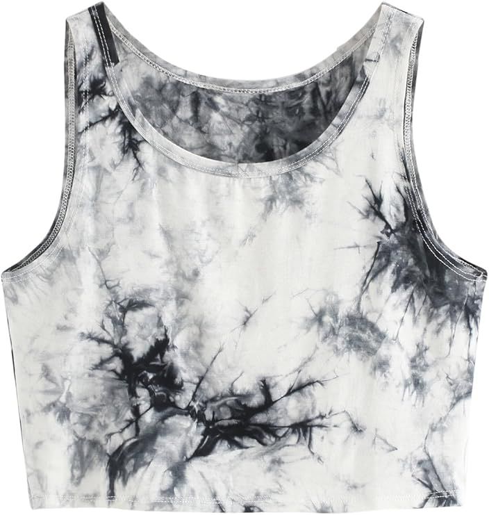 SweatyRocks Women's Summer Sleeveless Letter Print Casual Crop Tank Top Shirts | Amazon (US)
