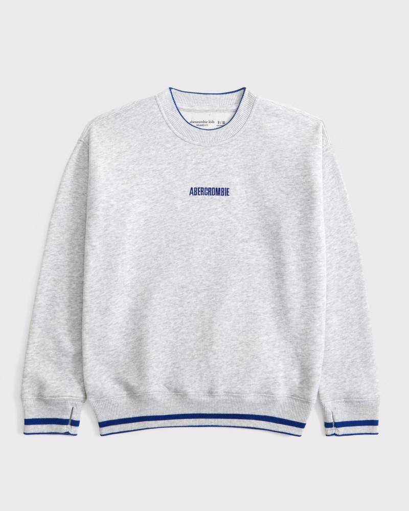 boys logo crew sweatshirt | boys | Abercrombie.com | Abercrombie & Fitch (US)