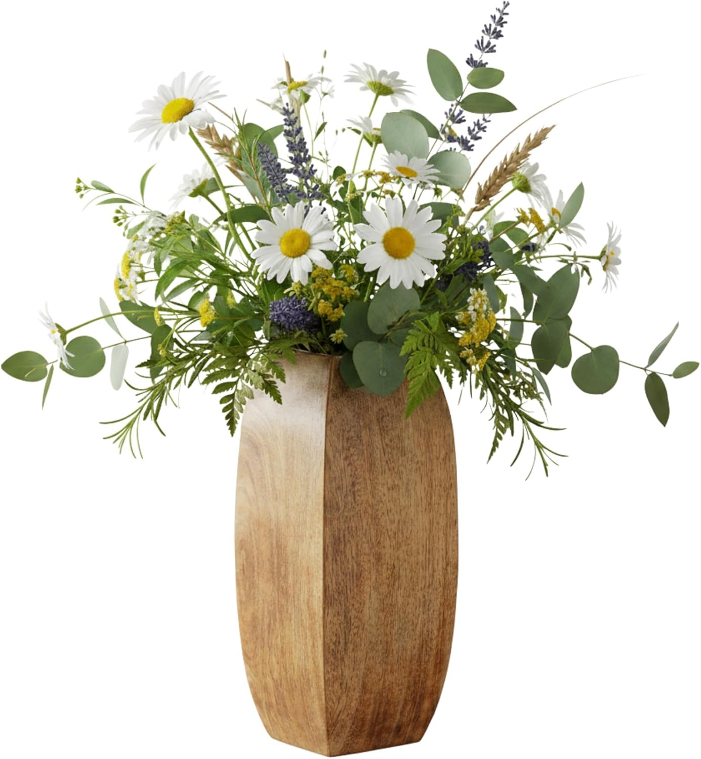 Mango Wood Flower Vase - Medium Burnt, 12 in | Amazon (US)
