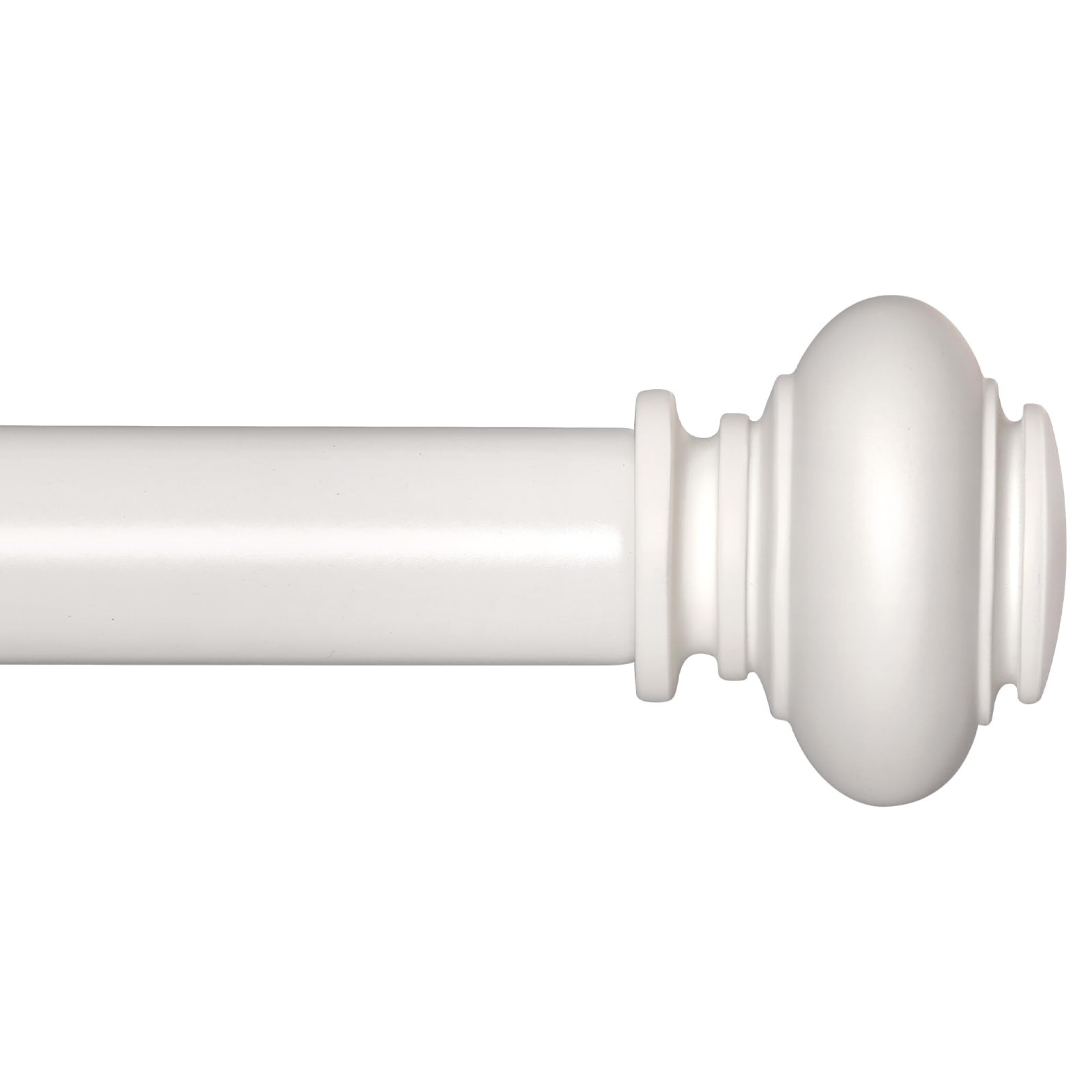 SIMEWIN White Curtain Rods for Windows 66 to 120 Inches Adjustable Decorative 1 Inch Diameter Sin... | Amazon (US)