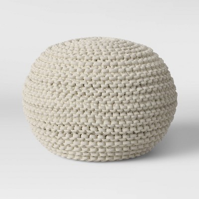 Cloverly Chunky Knit Pouf - Threshold™ | Target