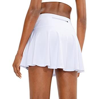 SANTINY Pleated Tennis Skirt for Women with 4 Pockets Women's High Waisted Athletic Golf Skorts S... | Amazon (US)