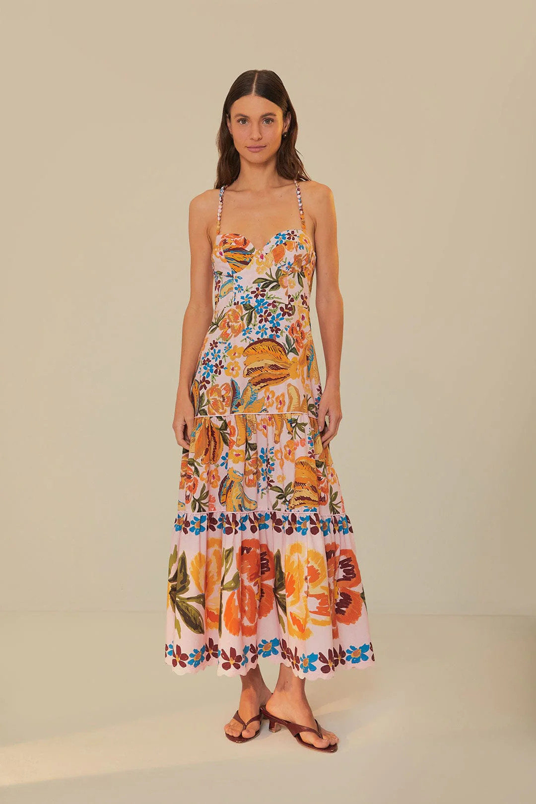 Pink Spring Bananas Midi Dress | FarmRio (US)