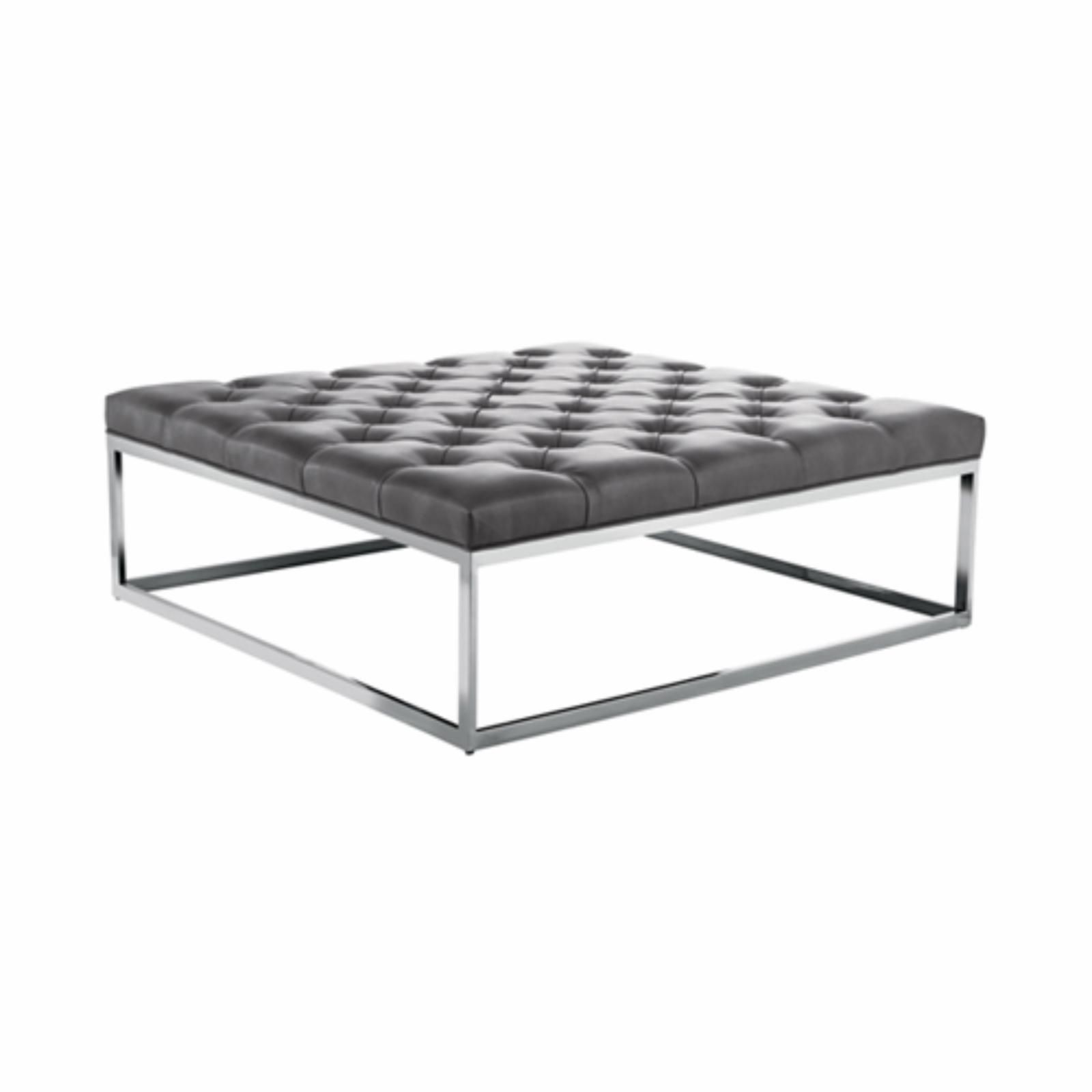 Sunpan Sutton Square Ottoman Gray | Hayneedle