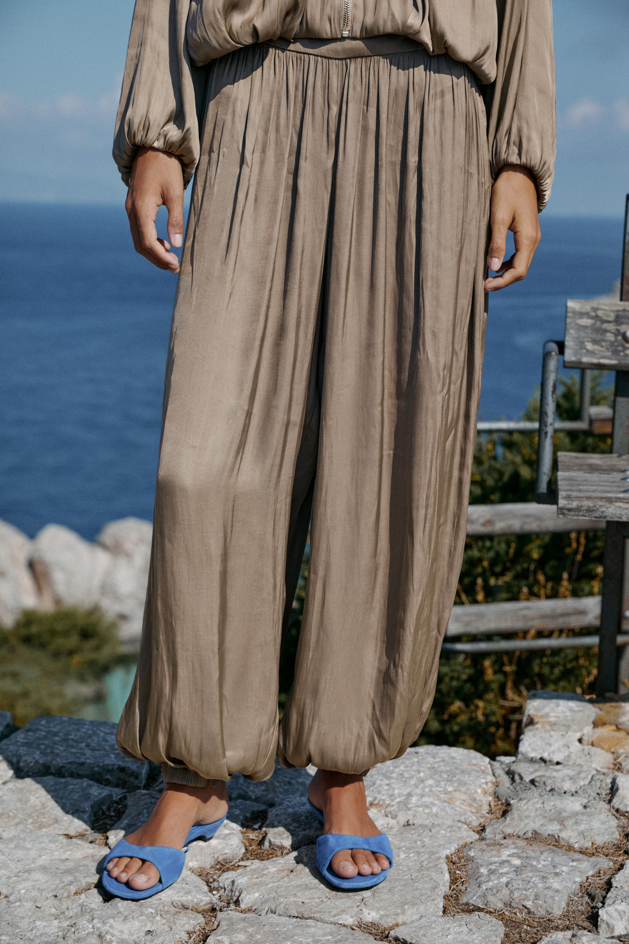 SATIN EFFECT PANTS | Zara US