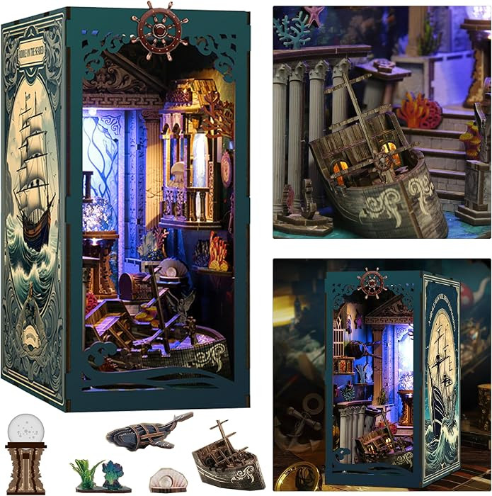 ISSEVE Book Nook Kit, Dollhouse Booknook Kits for Adults Bookshelf D\u00e9cor | Amazon (US)