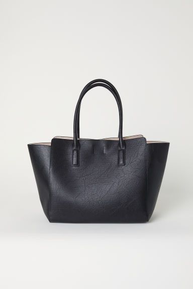 Shopper in supple imitation leather with two handles and a magnetic fastener at the top. Unlined.... | H&M (UK, MY, IN, SG, PH, TW, HK)