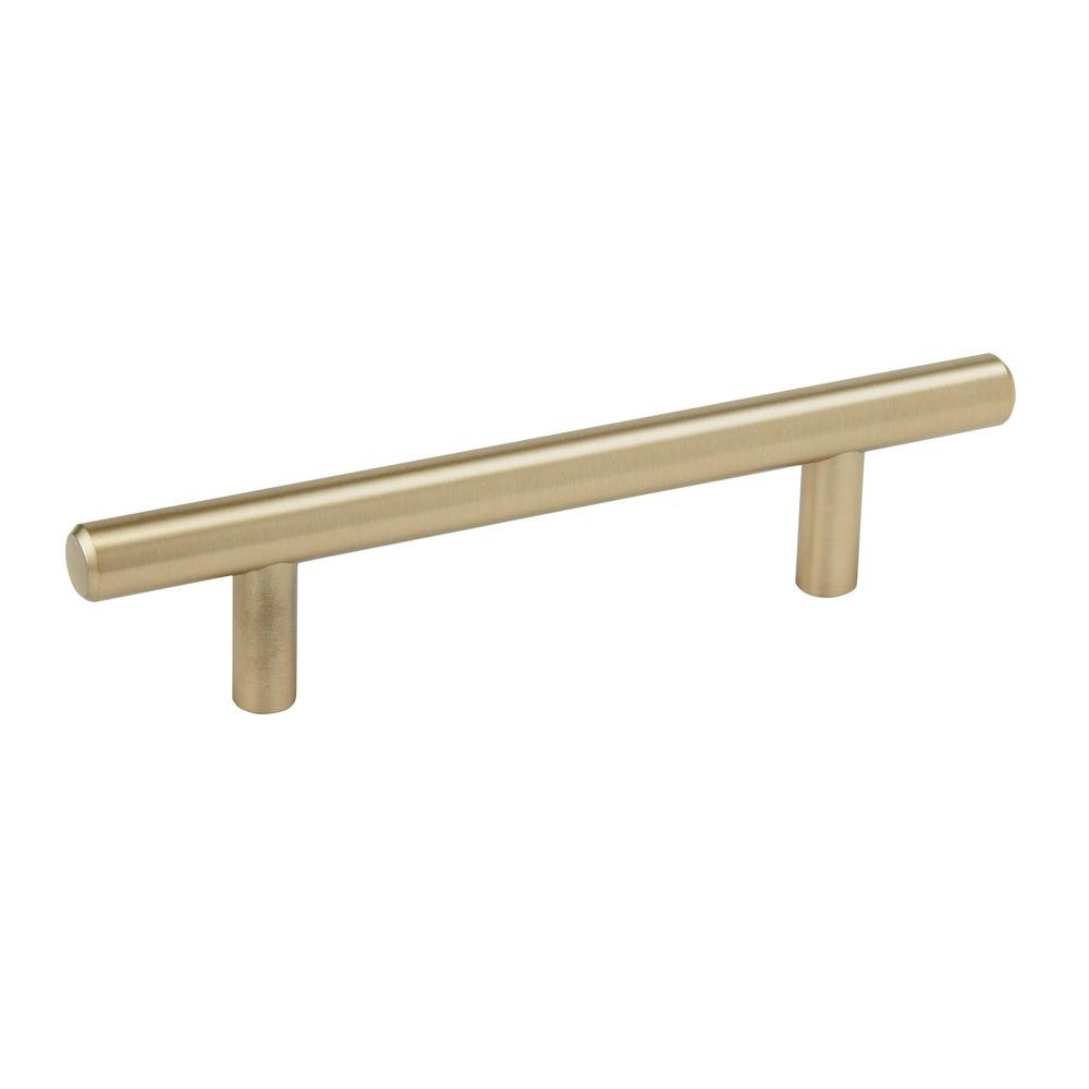Bar Pulls 3-3/4 in (96 mm) Center-to-Center Golden Champagne Cabinet Drawer Pull | The Home Depot
