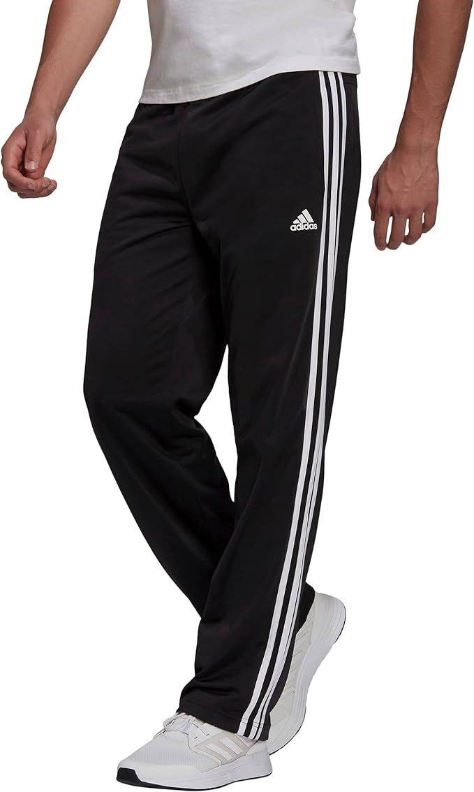 adidas Men's Essentials Warm-up Open Hem 3-stripes Tracksuit Pants | Amazon (US)