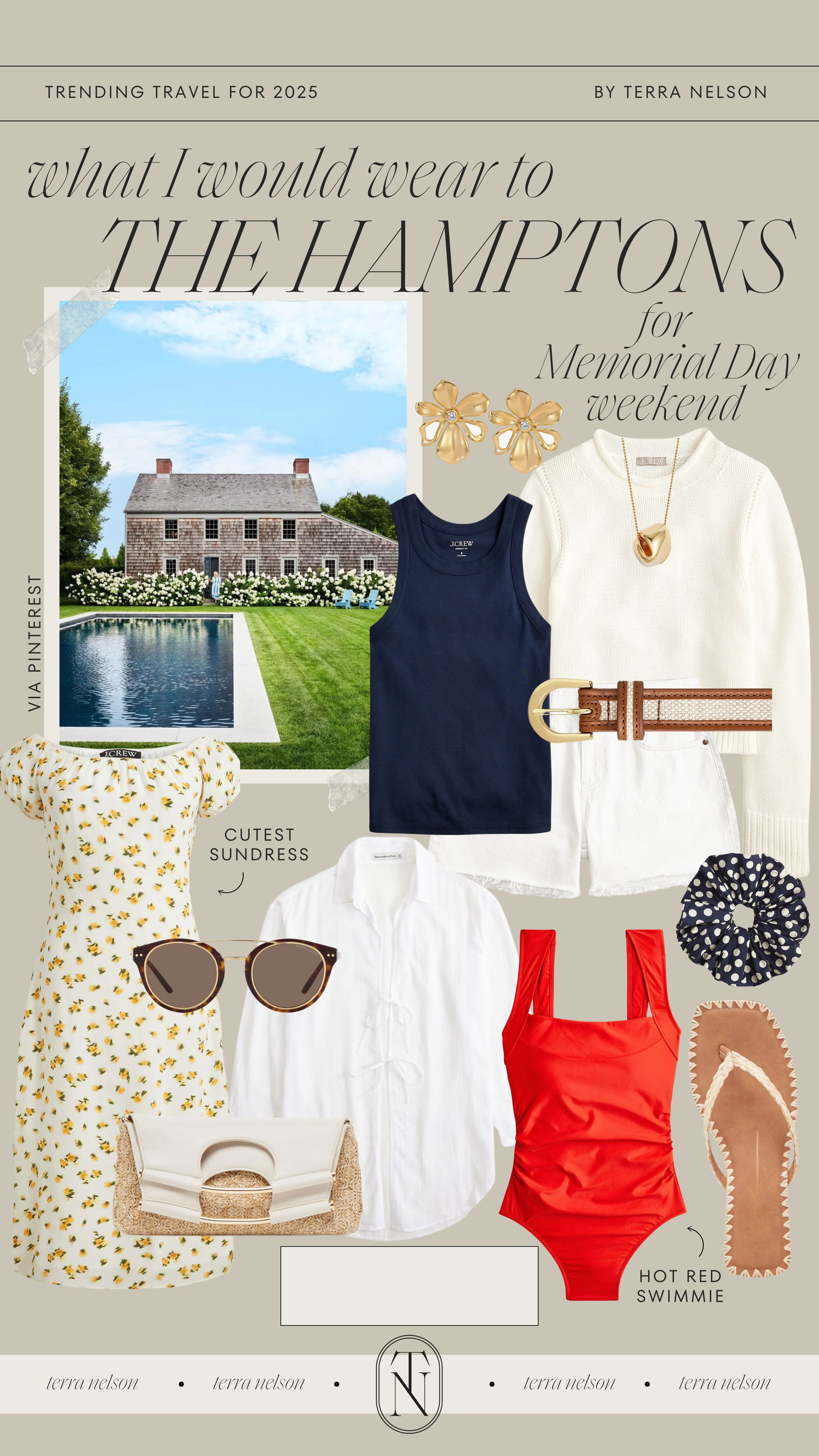 What I would wear to the Hamptons for Memorial Day Weekend!
Memorial Day Outfits / Summer Outfits / Flowy Maxi Dresses / Linen Shorts / Lightweight Jumpsuits / Crop Tops & Skirts / Floral Sundresses / Ribbed Tank Tops / Wide-Leg Linen Pants / Ruffled Blouses / One-Piece Swimsuits / High-Waisted Bikinis / Lightweight Rompers / Strappy Sandals / Slide-On Espadrilles / Raffia Handbags / Woven Crossbody Bags / Straw Beach Hats / Silk Scarves / Oversized Sunglasses / Bangle Bracelets / Layered Gold Necklaces / Hoop Earrings / Beach Coverups / Sheer Kimonos / Neutral Tote Bags / Linen Outfits / Crochet Dresses / Summer Handbags / Summer Sandals / Summer Sneakers / Neutral Baseball Hats / Nautical Prep
 

 #LTKSeasonal #LTKStyleTip #LTKSwim