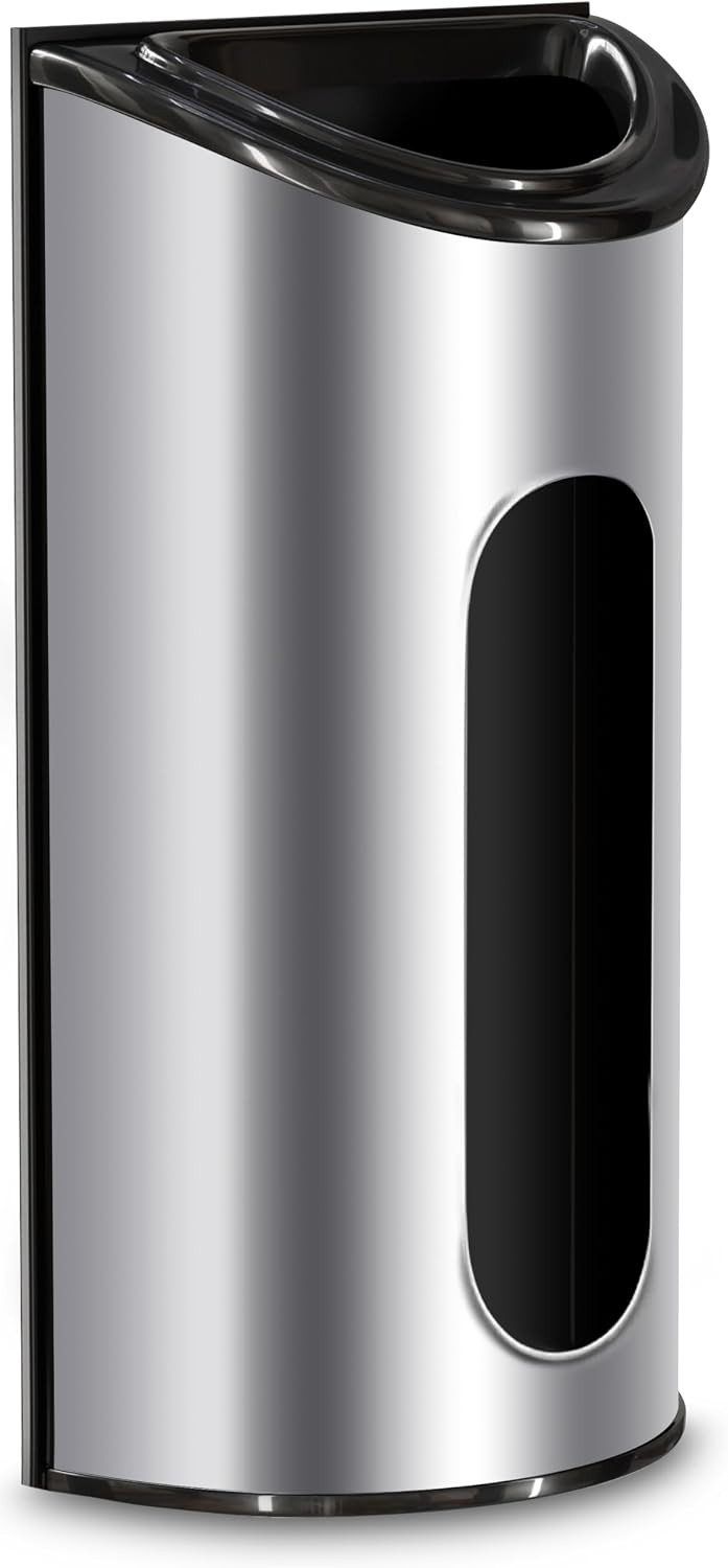 Utopia Kitchen Wall-Mounted Stainless Steel Grocery Bag Holder, Silver | Amazon (US)