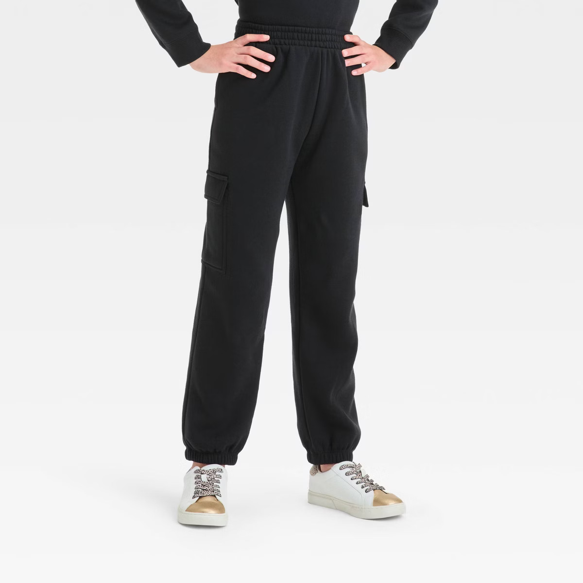 Girls' Fleece Jogger Pants - art class™ Black | Target