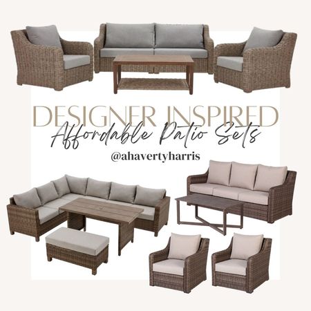 Designer inspired affordable patio sets under $1,000!  Patio furniture, outdoor furniture, patio, backyard, outdoor dining,  walmart finds,  walmart patio,  better homes and gardens

#LTKhome #LTKSeasonal