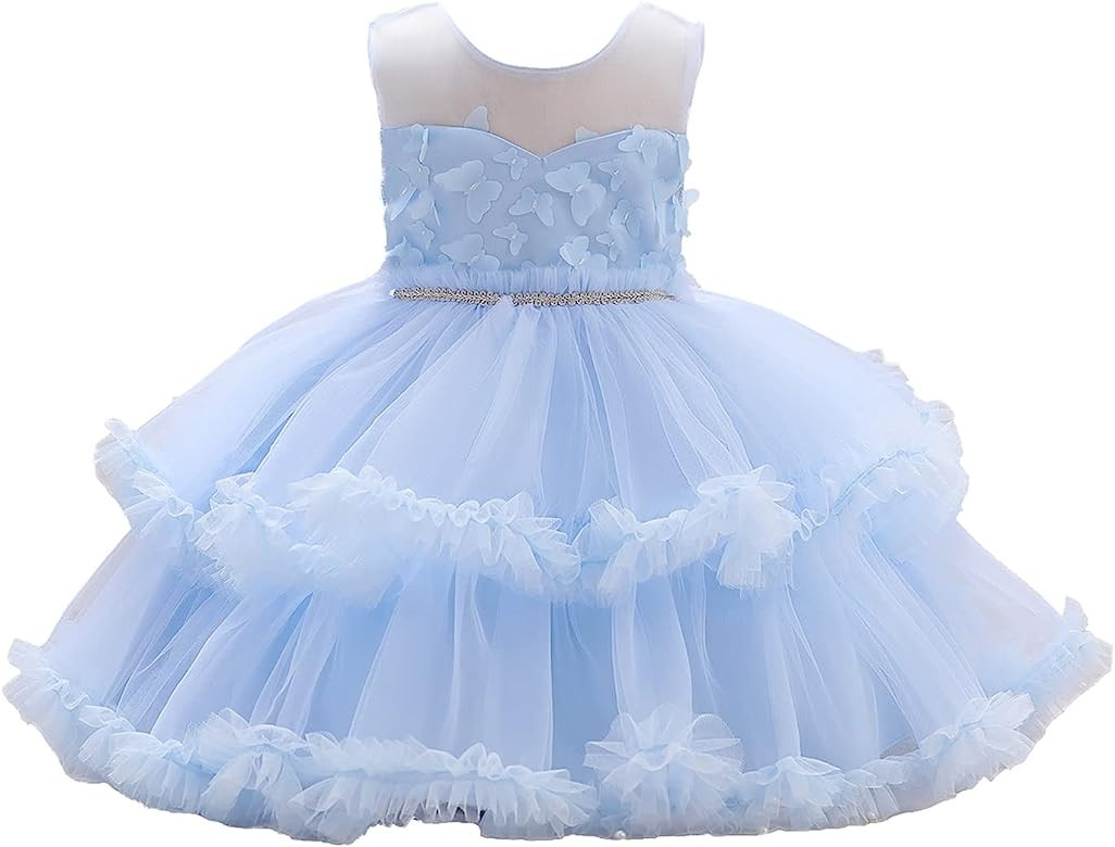 FAYICO Flower Baby Girl Dress Toddler Party lace Tulle Tutu Princess Pageant Bridesmaid Easter Ch... | Amazon (US)