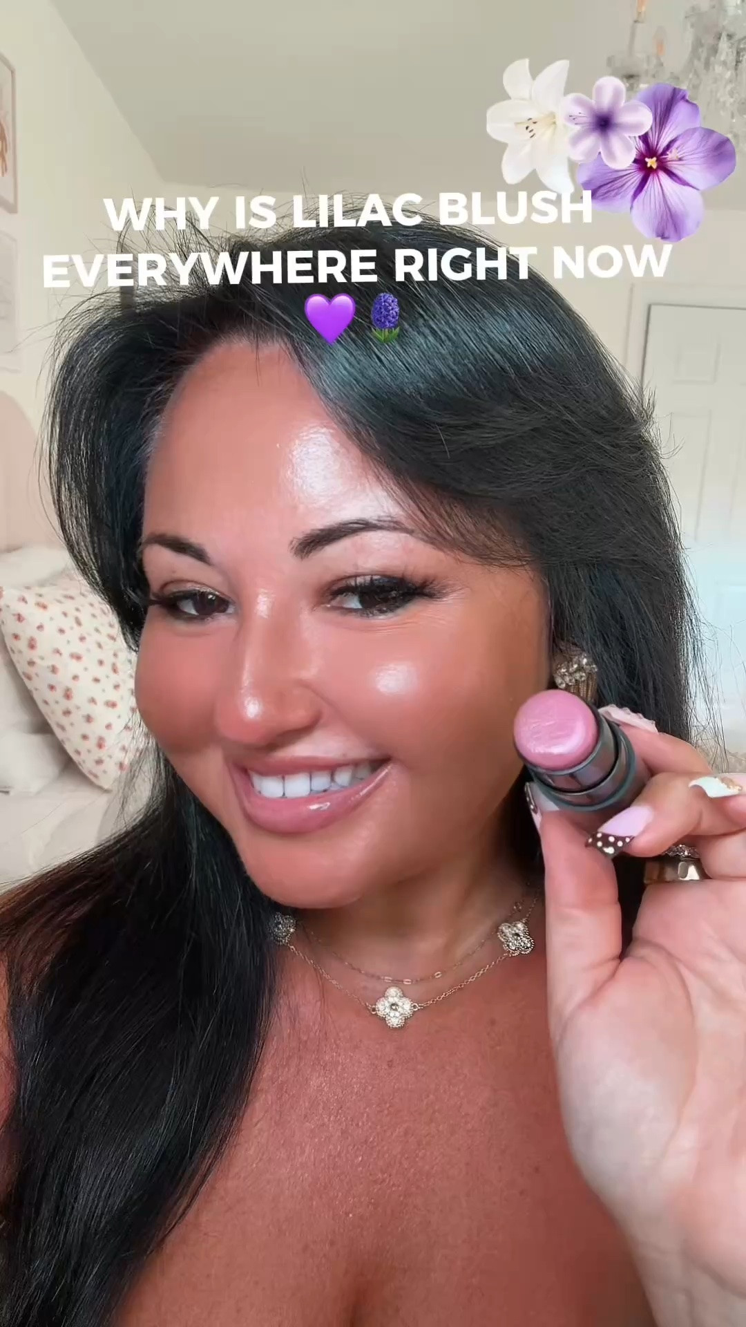 lilac blush is having its pretty little moment 💜🪻 linking the shades to try if you’re ready to go a little cooler with your blush ✨ lilac blush, lavender blush, purple blush, cool toned blush, viral blush, trending blush, lilac makeup, lavender makeup, cool toned makeup, blush makeup, everyday blush, soft glam makeup, fall makeup 2026, fall beauty trends, makeup trends 2026, beauty favorites, viral makeup products, blush favorites