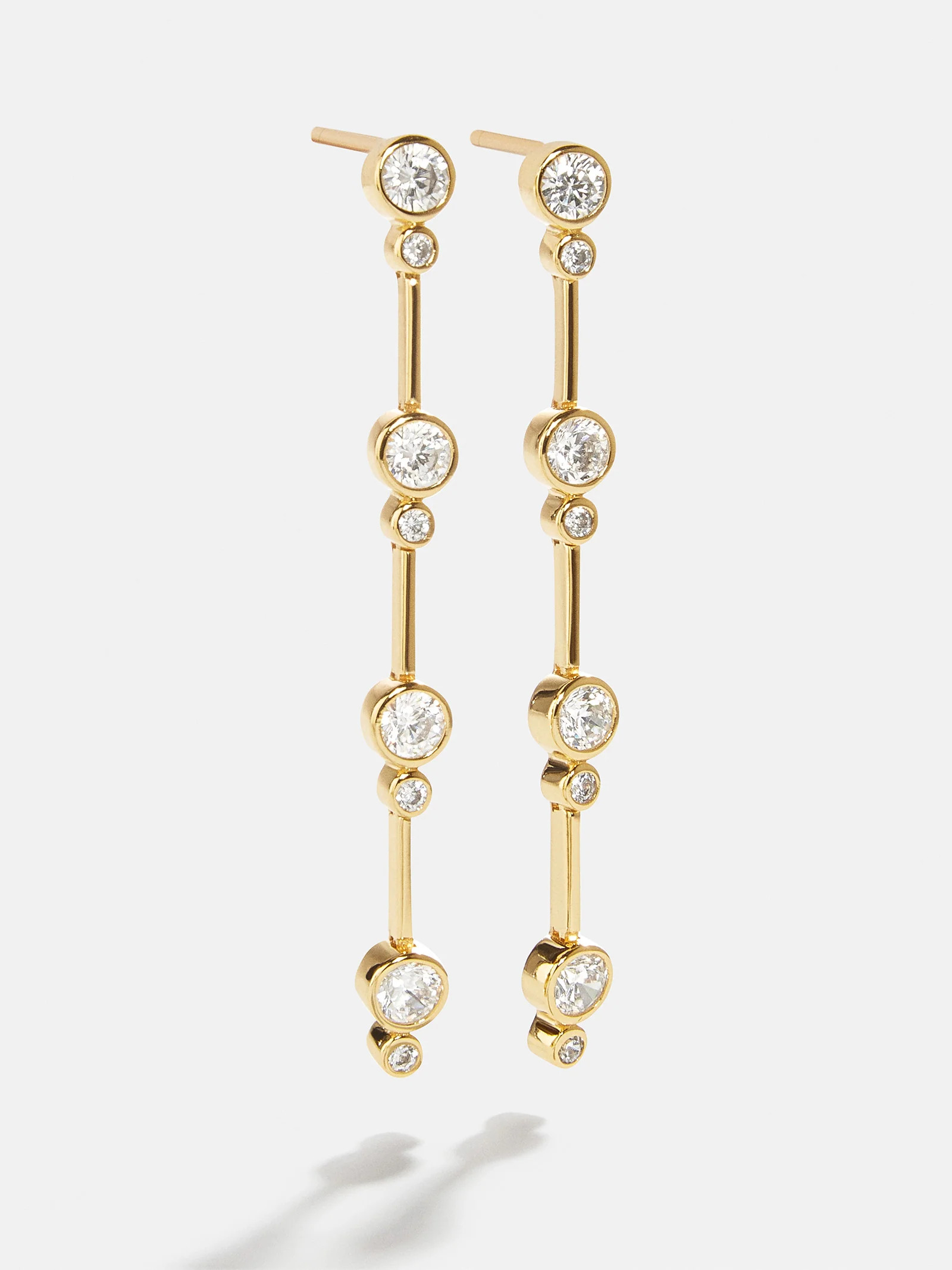 18K Gold Celine Earrings - Gold/Pavé | BaubleBar