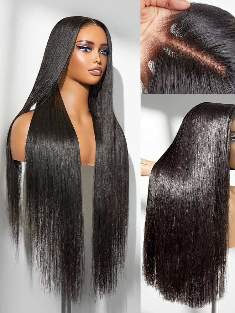 LUVME HAIR Straight 5x5 Lace Front Wigs Human Hair Glueless Wigs Human Hair Pre Plucked Pre Cut L... | Amazon (US)