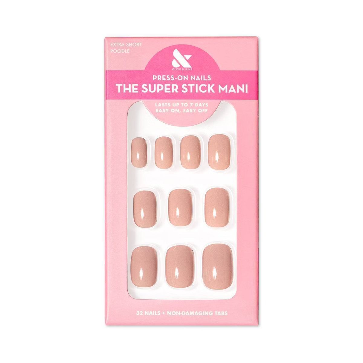 Olive & June Fake Nails - XS Squoval - Poodle - 32ct | Target