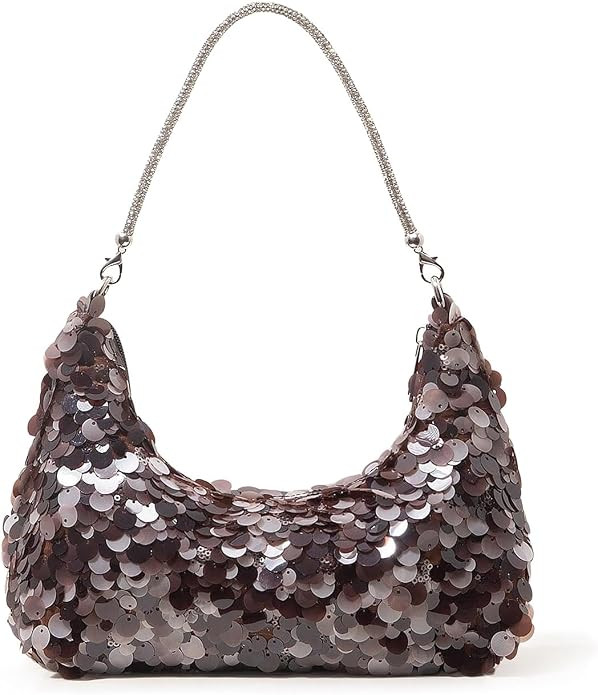 Women Sparkly Sequin Clutch Purse Bling Glitter Evening Handbag Shoulder Bag for Wedding Party Pr... | Amazon (US)