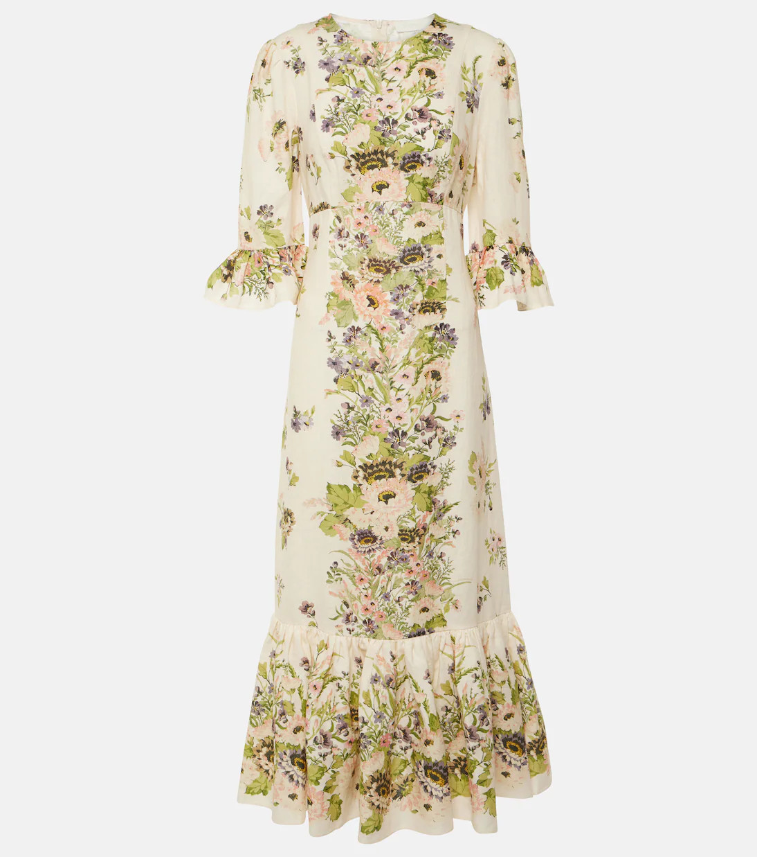 Halliday floral ruffled linen maxi dress | Mytheresa (US/CA)