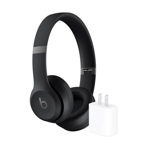 Beats Solo 4 Wireless Headphones with 20W Power Adapter - Matte Black | Amazon (US)