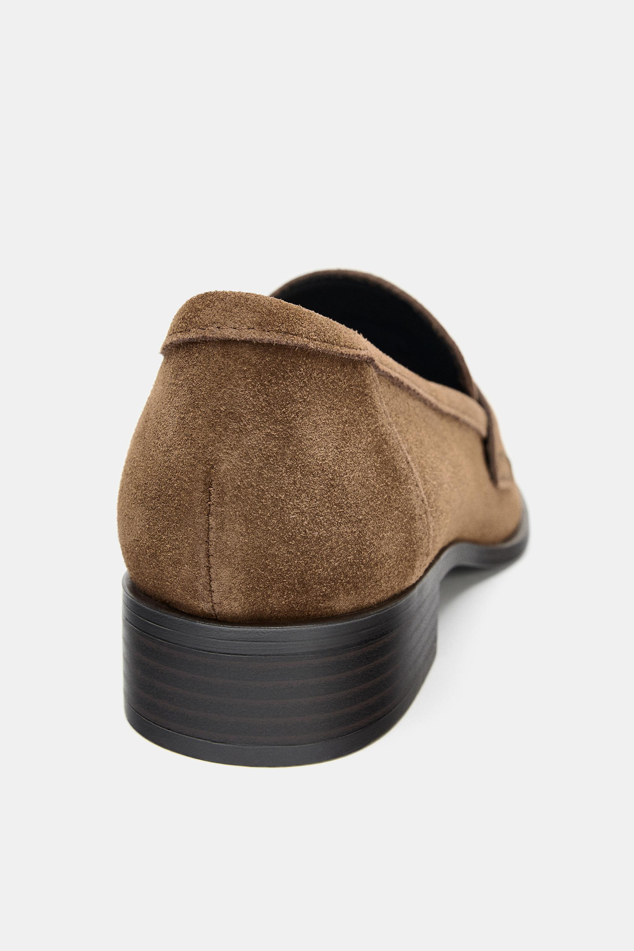 SPLIT SUEDE PENNY LOAFERS | Zara UK
