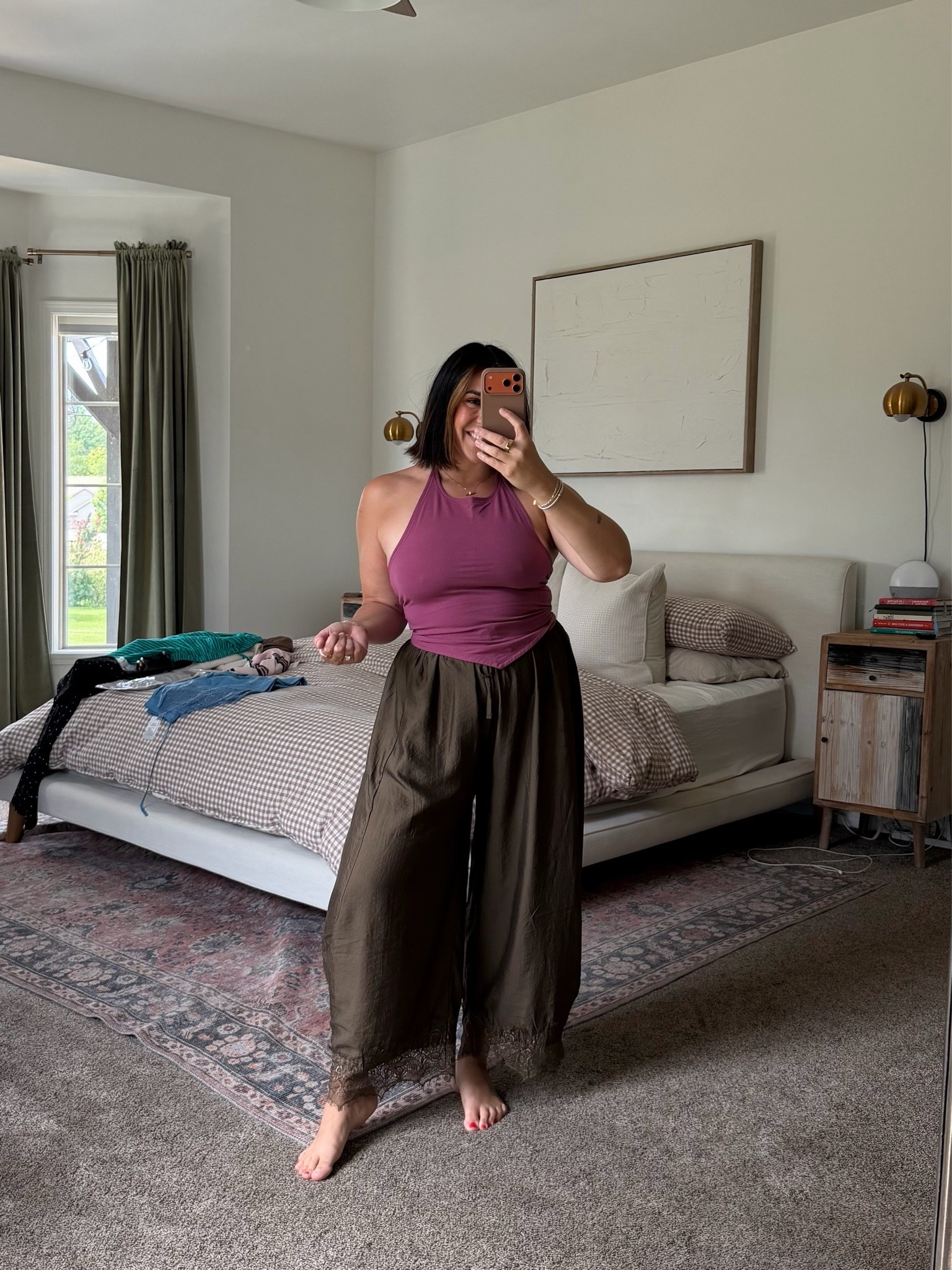 Lightweight summer outfit! Size M top, size L bottoms