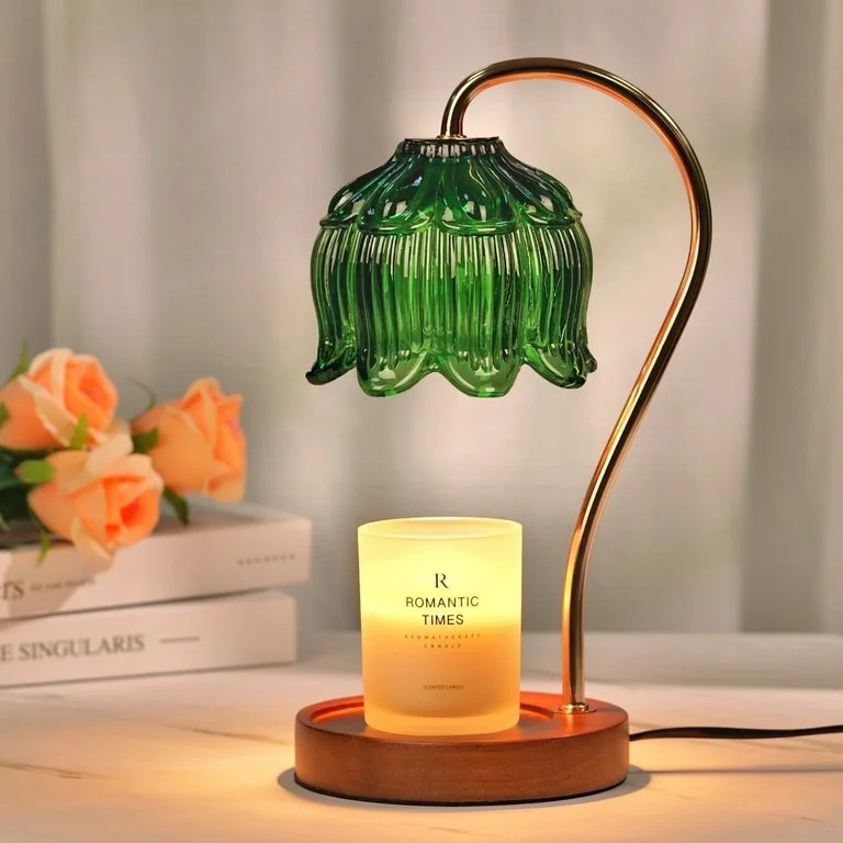 Funistree Green Candle Warmer Lamp with Timer, Electric Top Down Wax Melter for Jar Candles, Ambe... | Walmart (US)