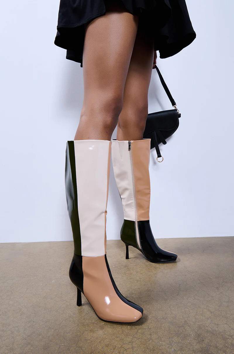 AZALEA WANG ODETTA MULTI COLORBLOCKED BOOT | AKIRA