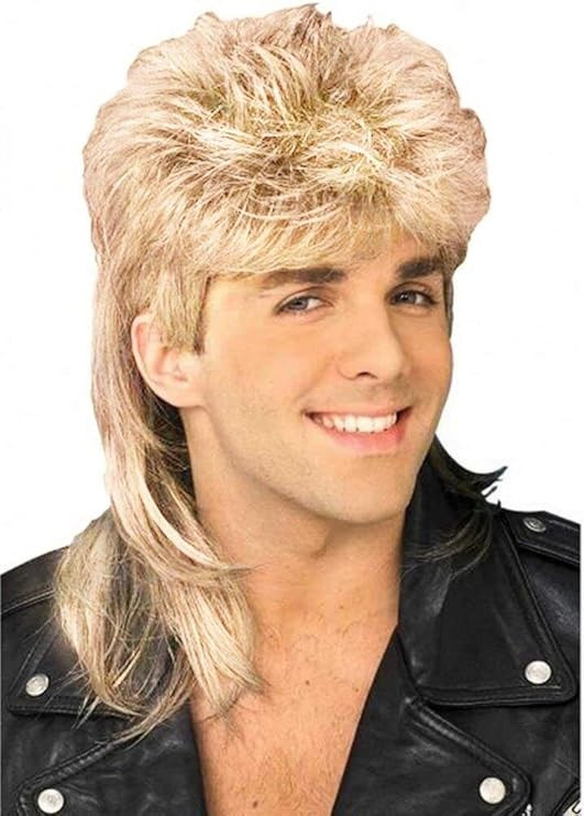 Diy-Wig Stylish Mens Retro 70s 80s Disco Mullet Wig Fancy Party Accessory Cosplay Wig | Amazon (US)