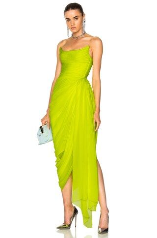 Draped Strapless Gown | FWRD 