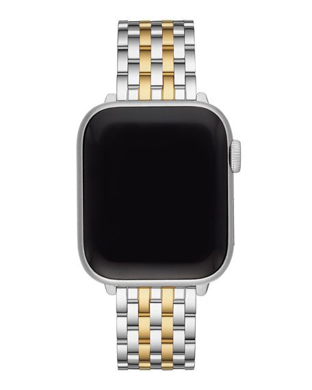 MICHELE 38mm 7-Link Stainless Steel Bracelet for Apple Watch, Gold/Silver | Neiman Marcus