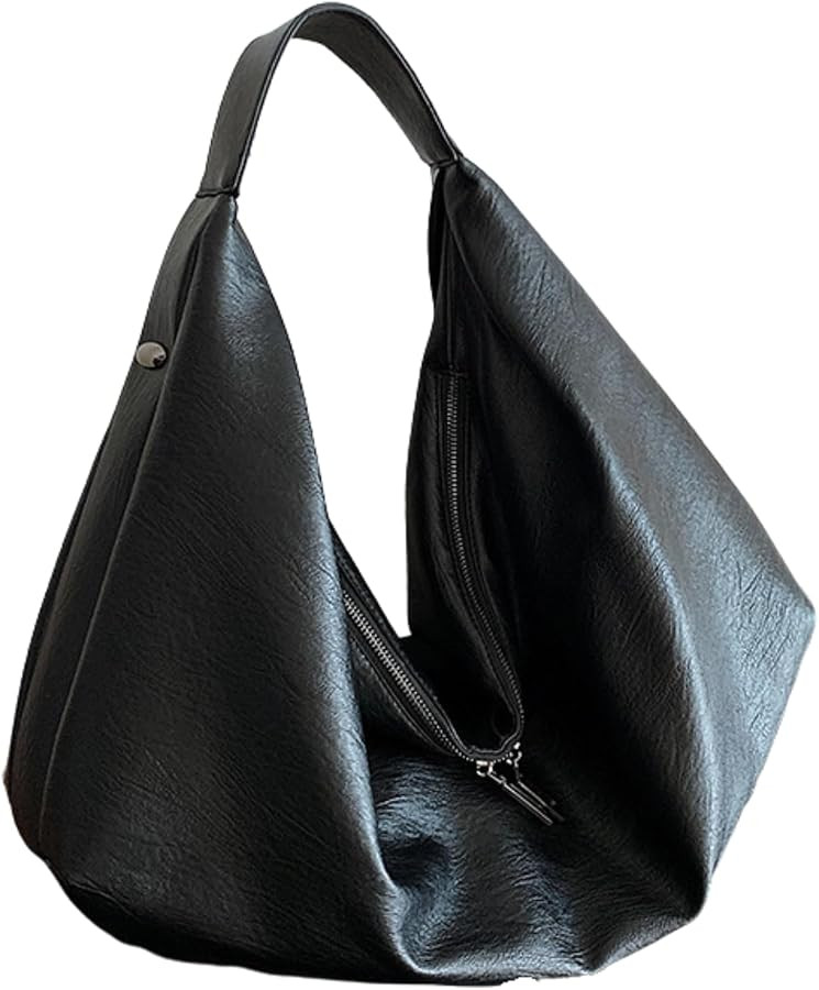 Women's Chocolate Brown Hobo Bag Slouchy Large PU Leather Shoulder Purse Fall 2025 | Amazon (US)