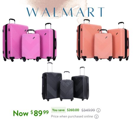 Set of 3 luggage bags @walmart only $89, this is the lowest I have seen! #walmartfinds #walmartdeals #Flashdeals #traveling #traveling must have  #ltkfindsunder100

#LTKsalealert #LTKtravel #LTKfamily