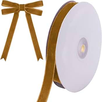 10 Yards Light Brown Velvet Ribbon for Christmas Tree,5/8 Inch Velvet Christmas Ribbon for Gift W... | Amazon (US)
