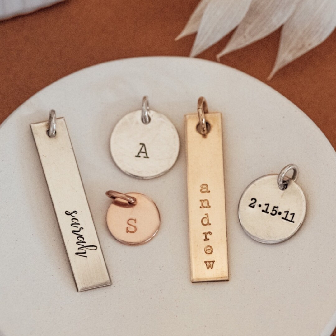 Add on hand stamped pendant | Etsy (US)