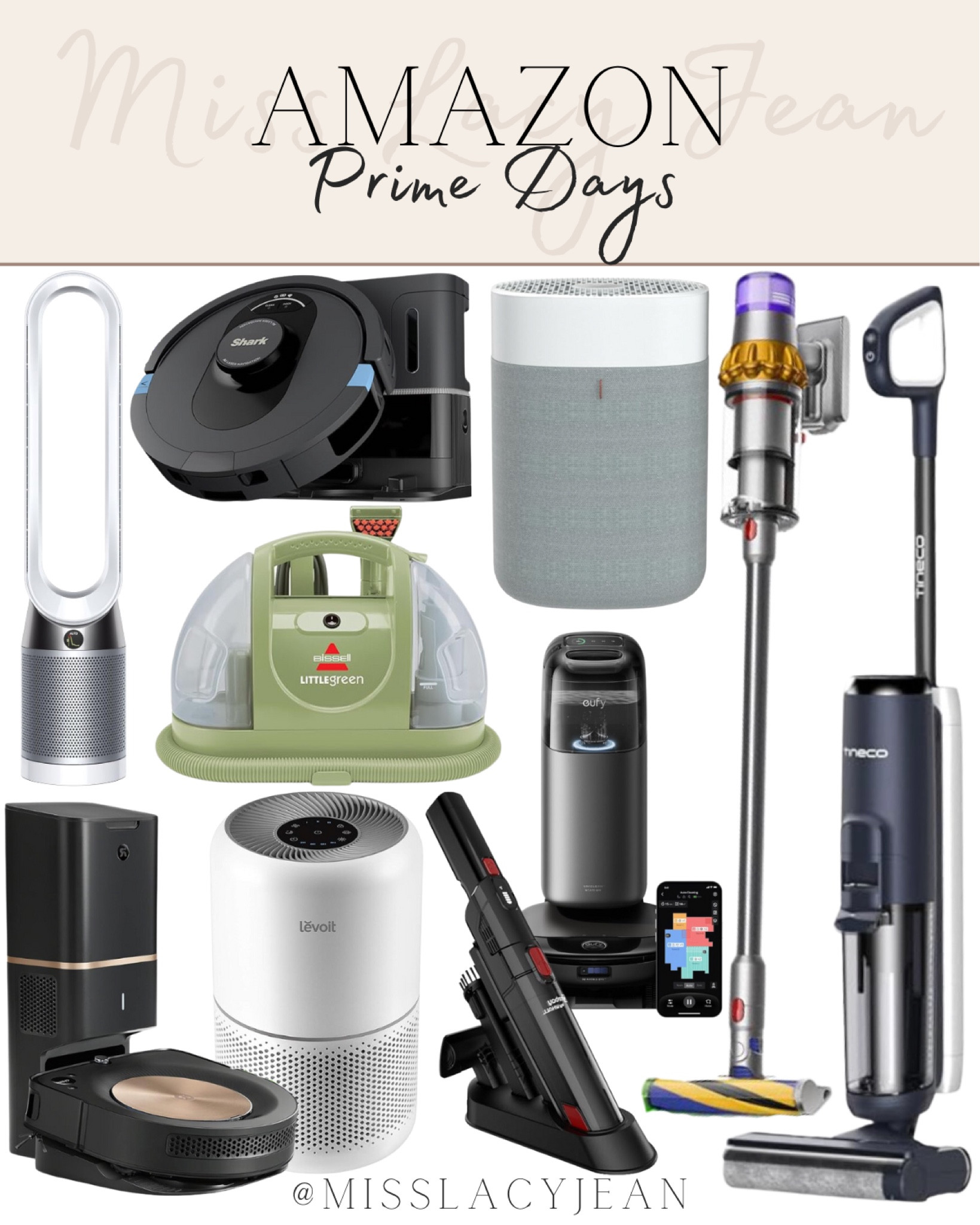 Prime days home gadgets include air purifier, cordless vacuum, Dyson, Tineco, handheld vacuum, wet vac, robo vacuum.

Home, Amazon prime days, prime day deals, home deals, sale alert

#LTKSaleAlert #LTKFindsUnder100 #LTKxPrimeDay