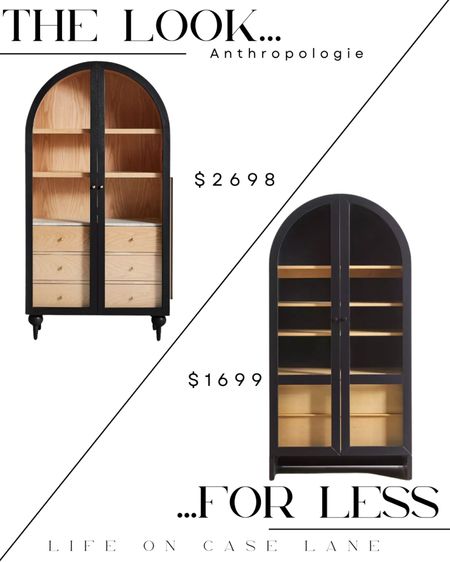 The look for less, save or splurge, rh dupe, furniture dupe, dupes, designer dupes, designer furniture look alike, home furniture, storage cabinet, glass cabinet, storage cabinet, Anthropologie furniture, Anthropologie glass cabinet dupe, glass cabinet dupe, storage cabinet dupe 