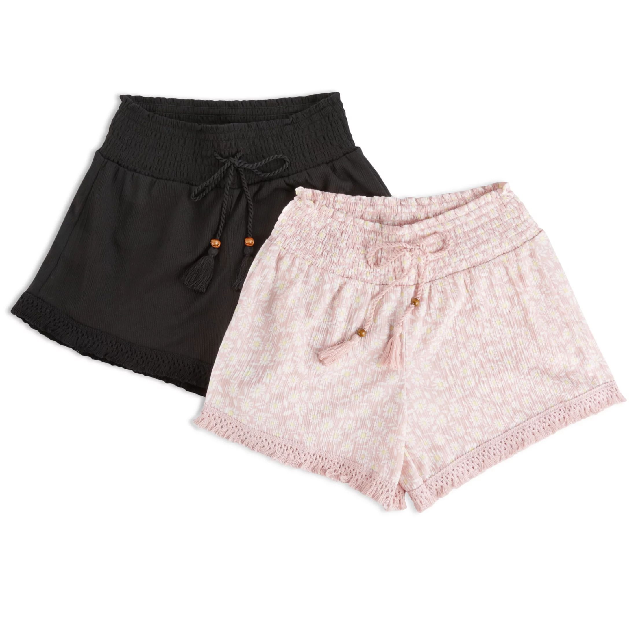 No Boundaries Juniors' Knit Gauze Shorts - Walmart.com | Walmart (US)