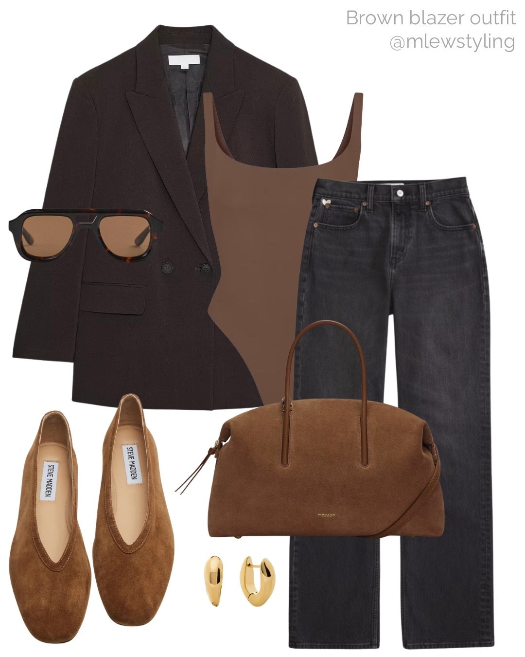 My favourite outfit formula - oversized blazer, bodysuit & jeans 🤎

Tags: spring outfit, brown Zara bkazer, Abercrombie black denim jeans, DeMellier brown suede tote bag, suede ballet flats, gold hoop earrings, aviator sunglasses, elevated outfit, capsule wardrobe, casual workwear, office outfit 

#LTKWorkwear #LTKgrwm #LTKootd