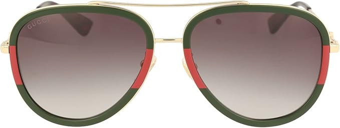 Gucci Pilot Urban Web Block Aviator Sunglasses | Amazon (US)