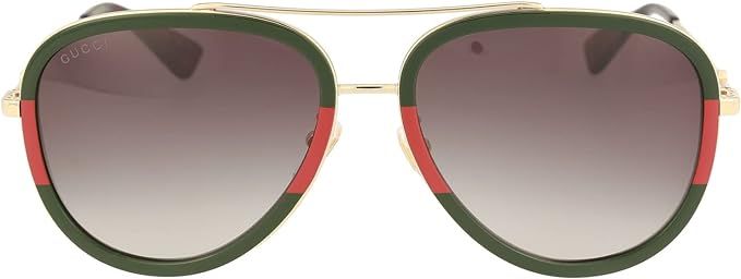 Gucci Pilot Urban Web Block Aviator Sunglasses | Amazon (US)