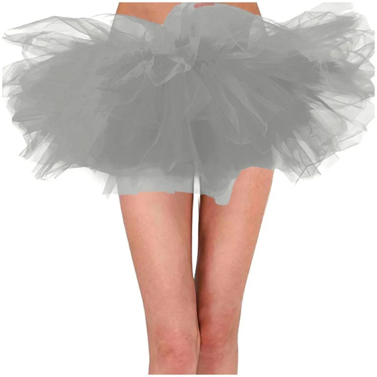Prolriy Mardi Gras Outfit for Women Adult Tulle Skirt 6 Layered Tutu Gown Skirt Women Classic Pri... | Walmart (US)