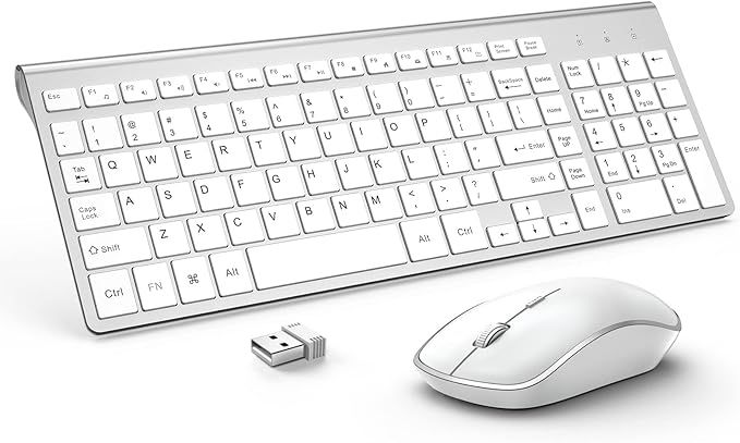 Wireless Keyboard and Mouse,J JOYACCESS USB Slim Wireless Keyboard Mouse with Numeric Keypad Comp... | Amazon (US)