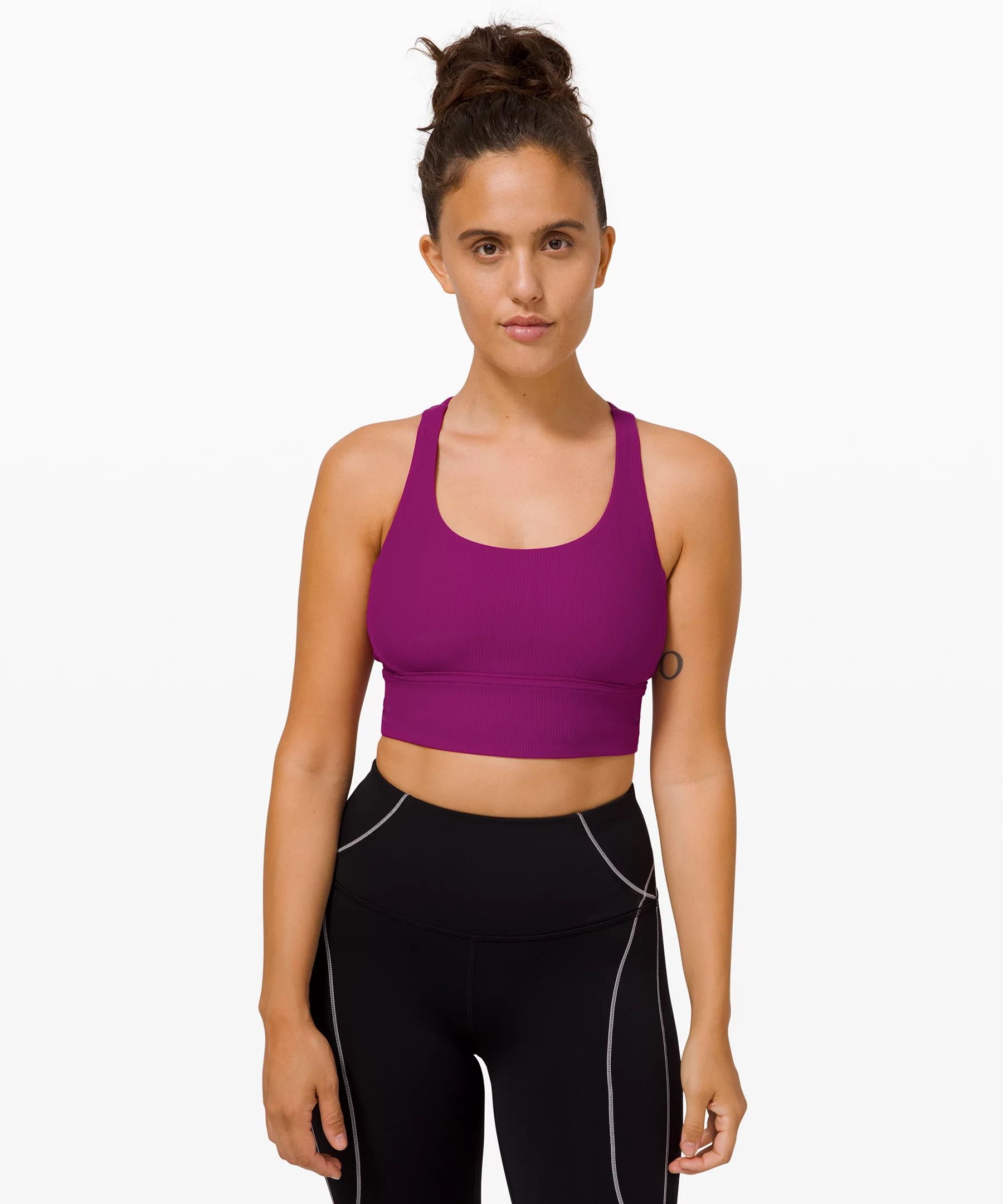 Energy Bra Long Line Ribbed Medium Support, B–D Cup | Lululemon (US)