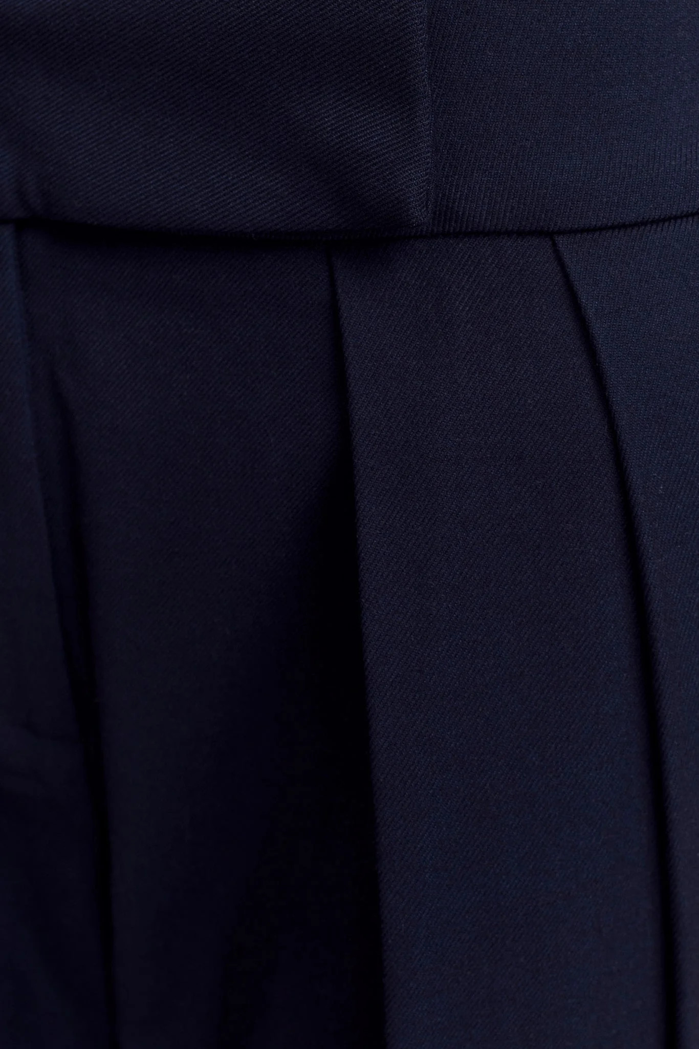 Penelope Pleated High Waisted Pants - Dark Navy | MESHKI US