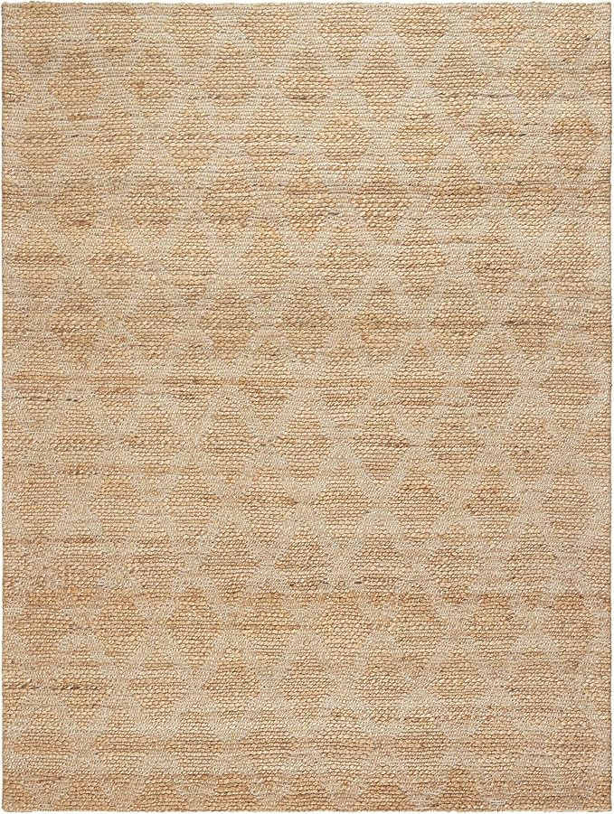 TOWN & COUNTRY TERRA Sol Interwoven Diamond Hand-Knotted Flatwoven 100% Natural Jute Area Rug, Na... | Amazon (US)