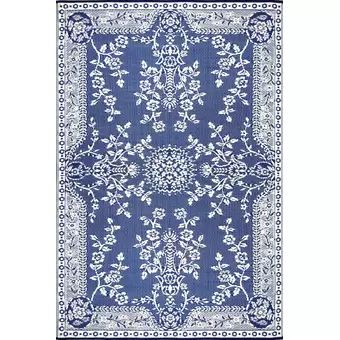 Garland Oriental Polypropylene Blue Indoor/Outdoor Area Rug | Wayfair North America